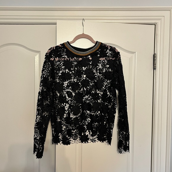 Sandro Tops - Sandro Black Lace Top